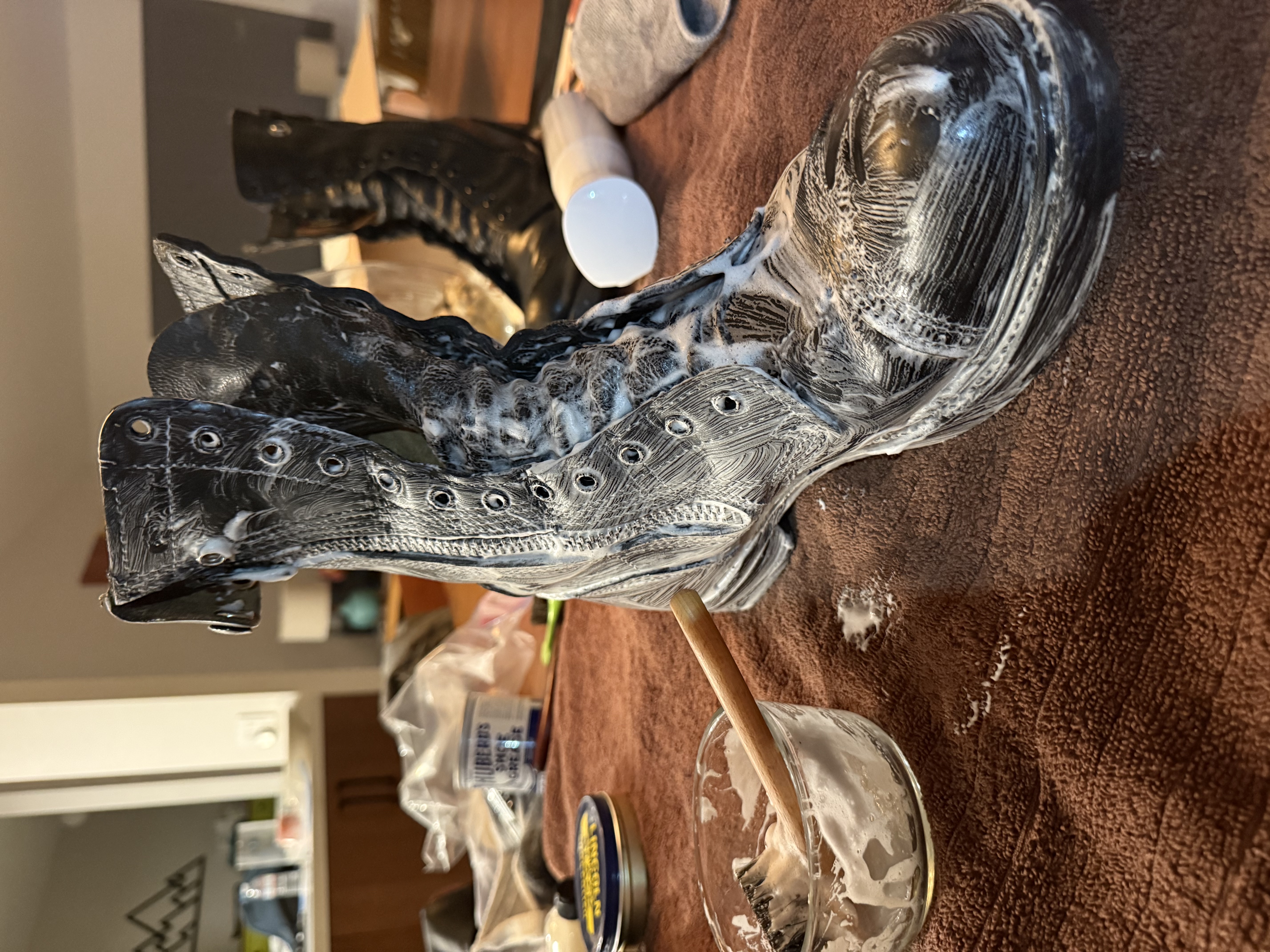 Cleaning boots